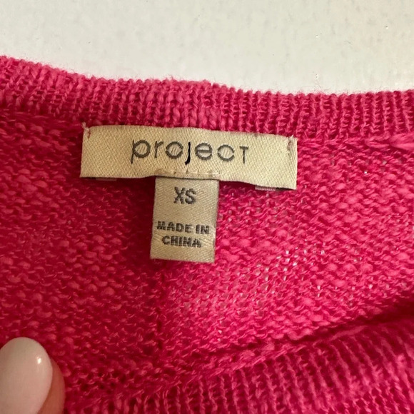 XS Project Bright Pink Thin Sweater - Picture 3 of 4